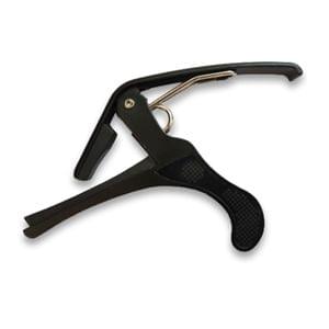 Swan7 One Handed Trigger Black Guitar Metal Capo Ideal for Ukulele, Electric, And Acoustic Guitars
